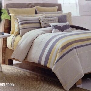 BRAND NEW Nautica Shelford Striped Duvet Cover with JC Penny Sheet Set